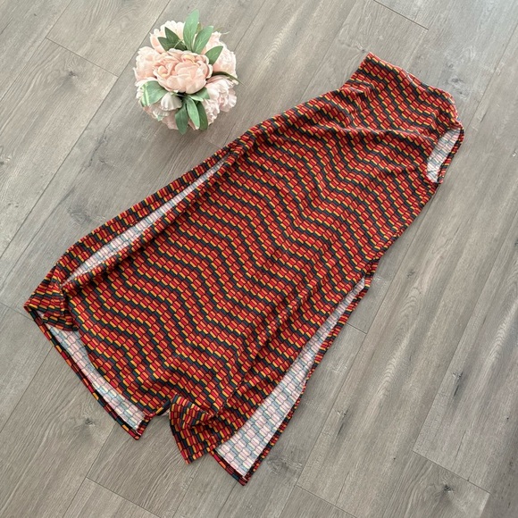 New LulaRoe Joy Colorful Geometric Print Soft Duster Cardigan Vest - Picture 5 of 5